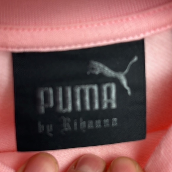 Fenty Puma Rihanna sweatshirt cropped extra long sleeve lace trim - Picture 5 of 7